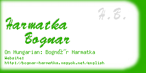 harmatka bognar business card